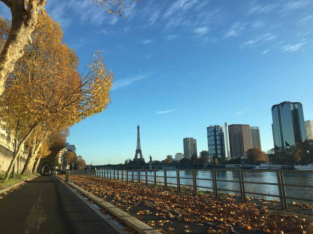 Paris já é linda, mas no outono, com sol e a torre Eiffel ao fundo... aí já é covardia.